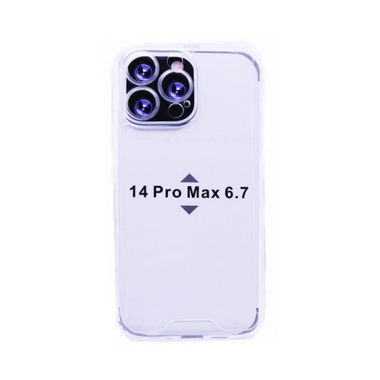 New Science Silicone Hard Corners Case For Apple iPhone 14 Pro Max Transparent